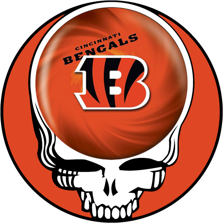 Cincinnati Bengals skull logo fabric transfer